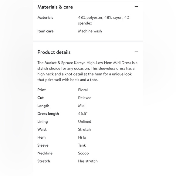 The Market & Spruce Karsyn High-Low Hem Midi Dress - Picture 5 of 6